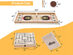 Fast Sling Puck Game: 3-in-1 Foldable Wooden Board Game Set