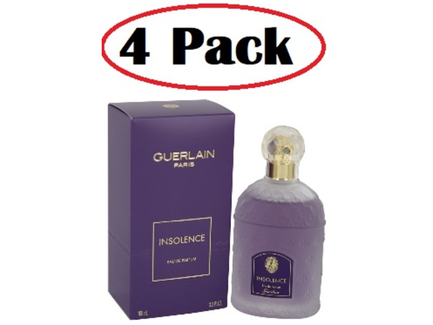 4 Pack of Insolence by Guerlain Eau De Parfum Spray (New Packaging) 3.3 oz