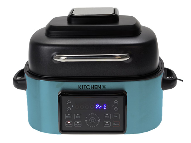 Kitchen HQ 6.5QT 7-in-1 Air Fryer Grill with Accessories - Turquoise (Open Box)