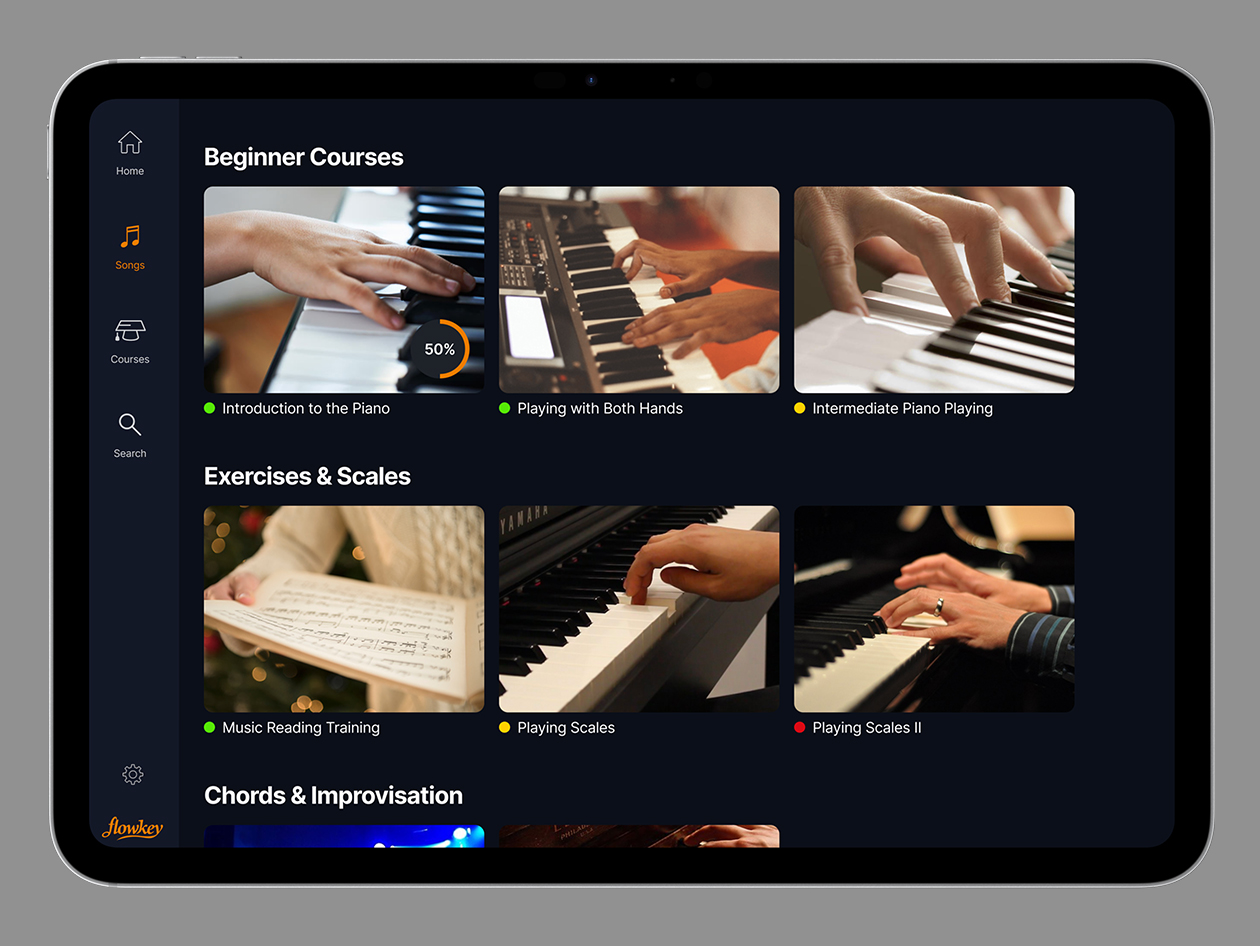 Flowkey Piano Learning App - Classic Plan: 1-Year Subscription