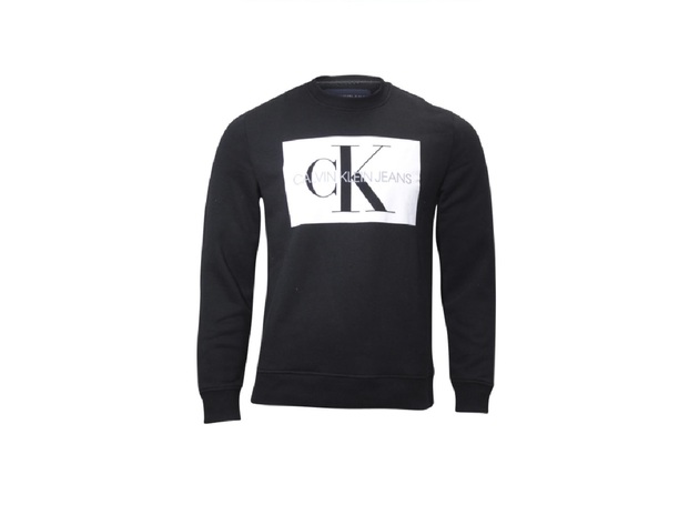 Calvin Klein Jeans Men's Monogram Sweatshirt Charcoal Size X-Large