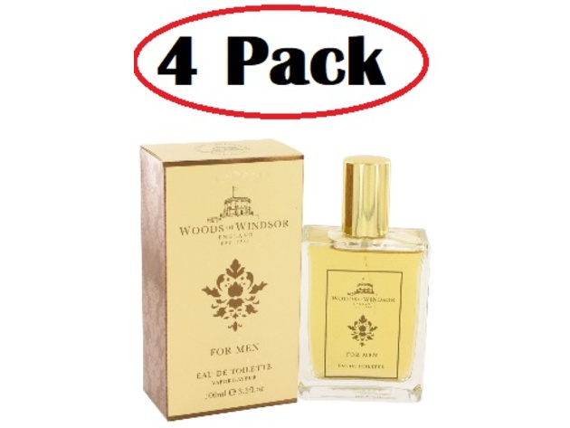 4 Pack of Woods of Windsor by Woods of Windsor Eau De Toilette Spray 3.4 oz