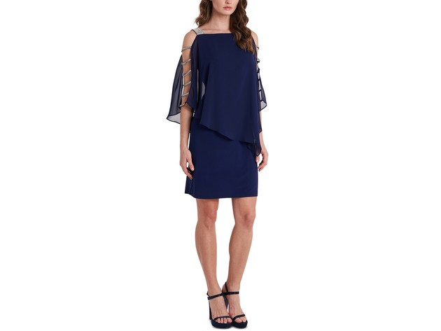 Msk Women's Embellished Dress Purple Size Large