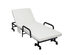 Costway Folding Bed Adjustable Guest Single Bed Twin Mattress Portable Wheels - White