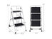 Costway 3 Step Lightweight Ladder HD Platform Foldable Stool 330 LB Cap. Saving Space - Black