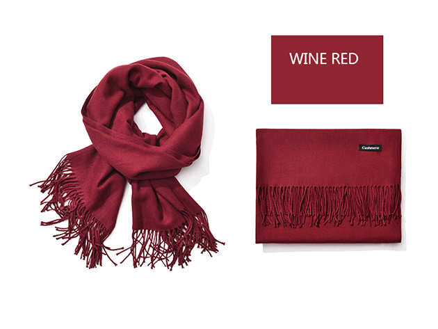 Lavisha Cashmere-Blend Shawl (Wine Red)
