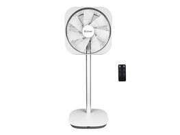 Costway 12'' Dc-motor Stand Fan Energy Saving 3D Oscillation 6 Speeds w/Remote Control - White