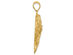 14K Yellow Gold Large Lion Head Charm Pendant Necklace with Chain