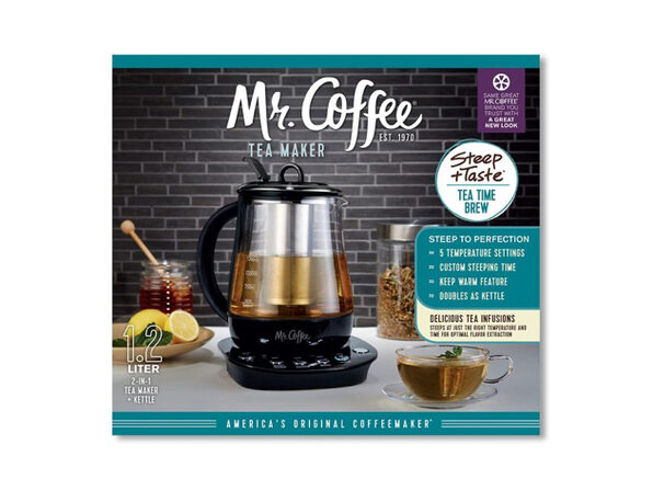 Mr. Coffee Hot Tea Maker and Kettle, Black 