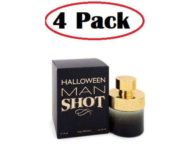 4 Pack of Halloween Man Shot by Jesus Del Pozo Eau De Toilette Spray 2.5 oz