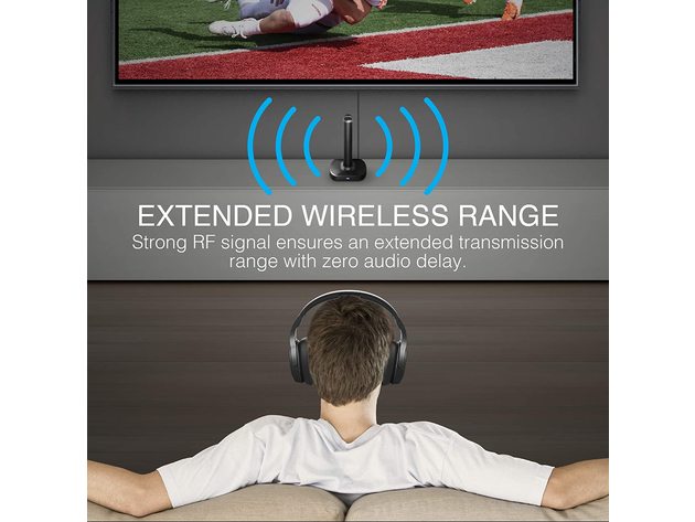 Brookstone BKH500 Wireless RF Stereo TV Headphones (Refurbished, Open Retail Box)