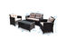 Costway 8 Piece Outdoor Rattan Furniture Set Cushioned Sofa Armrest Table