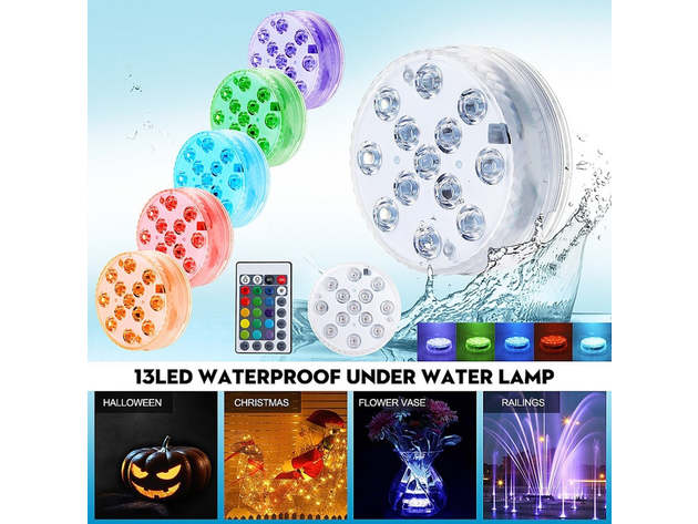 4-Pack Decorative Waterproof Battery Operated LED Lights - 16 Changing Colors