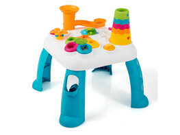 Costway 2 in 1 Learning Table Toddler Activity Center Sit to Stand Play BluePink - Blue (As Picture Shows)