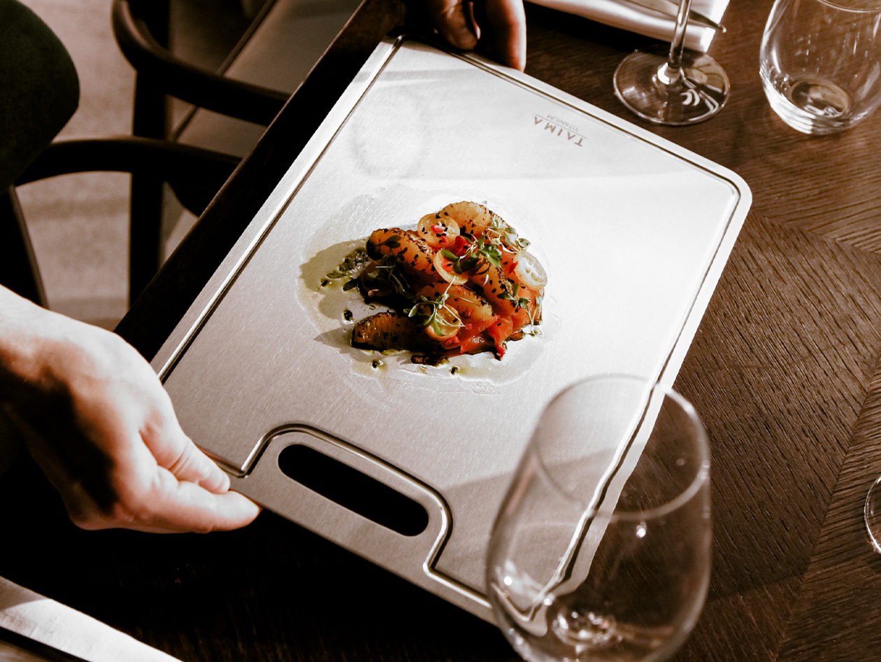 Taima Pure Titanium Cutting Board V2 (Large, 18" x 12")