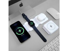 3-in-1 Magnetic Wireless Charging Pad (Black)