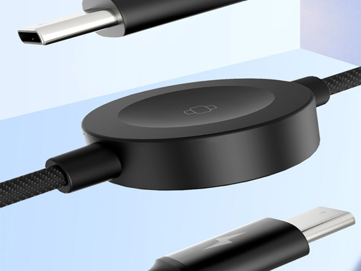 2-in-1 USB-C 65W Charging Cable with Built-in Apple Watch Charger