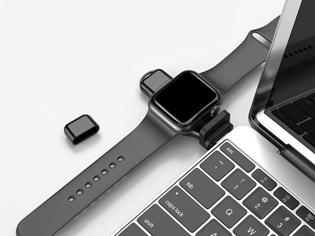 2-in-1 Portable Apple Watch Charger (Black|)