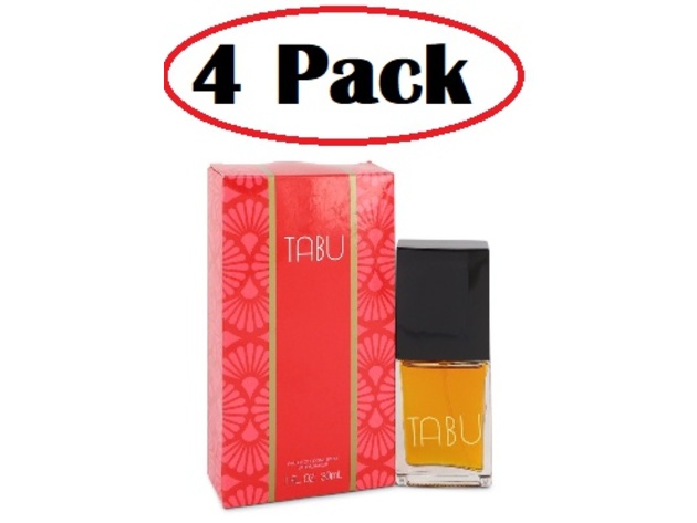 4 Pack of TABU by Dana Cologne Spray 1 oz