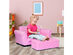 Costway Pink Kids Sofa Armrest Chair Couch Lounge Children Birthday Gift w/ Ottoman - Pink