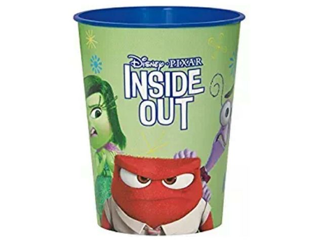 Inside Out Green Plastic 16 Ounce Reusable Keepsake Favor Cup (1 Cup)