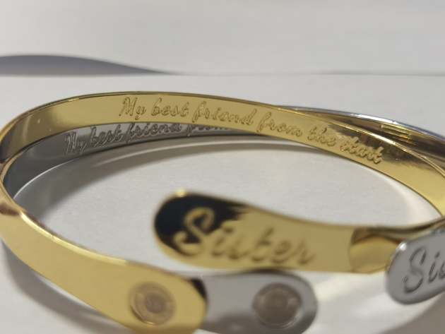 Sister Bracelets, Engraved Bracelets My best friend from the start