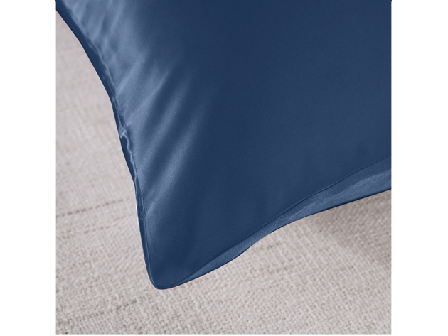 Royal Comfort Pure Silk Pillow Case 100% Mulberry Silk Hypoallergenic Pillowcase - Navy