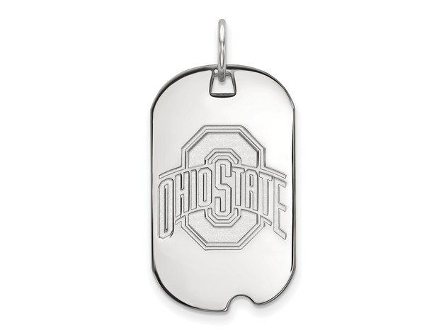 Sterling Silver Ohio State Dog Tag Pendant
