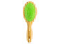 Sustainable Bamboo Hair Brush with Massaging Acupressure Bristles - Green