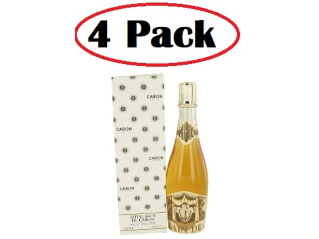 4 Pack of ROYAL BAIN De Caron Champagne by Caron Eau De Toilette (Unisex) 8 oz