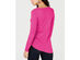 Thalia Sodi Women's Ruched Keyhole Sweater Raspberry Pink Size Extra Large