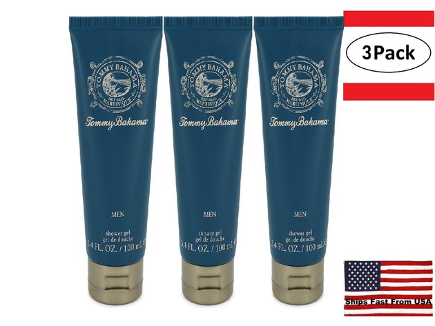 3 Pack Tommy Bahama Set Sail Martinique by Tommy Bahama Shower Gel 3.4 oz for Men