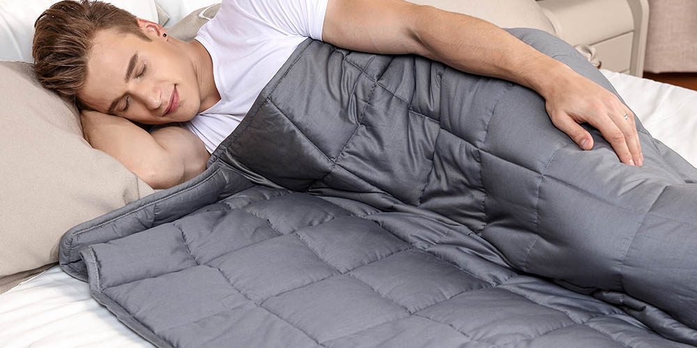 BUZIO Weighted Blanket, on sale for $48.99 (18% off)