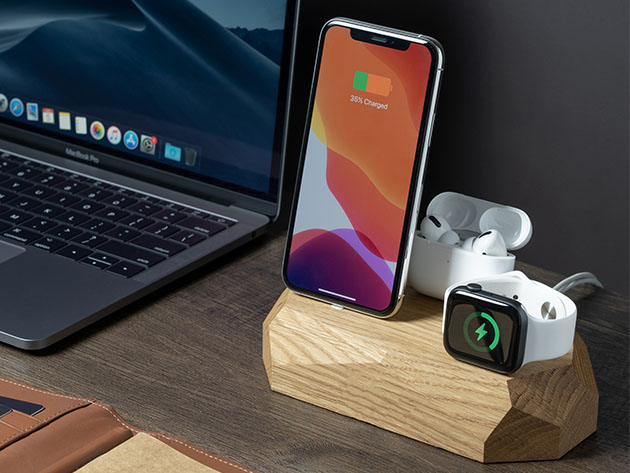 Triple Dock: 3-in-1 Apple Device Charging Station
