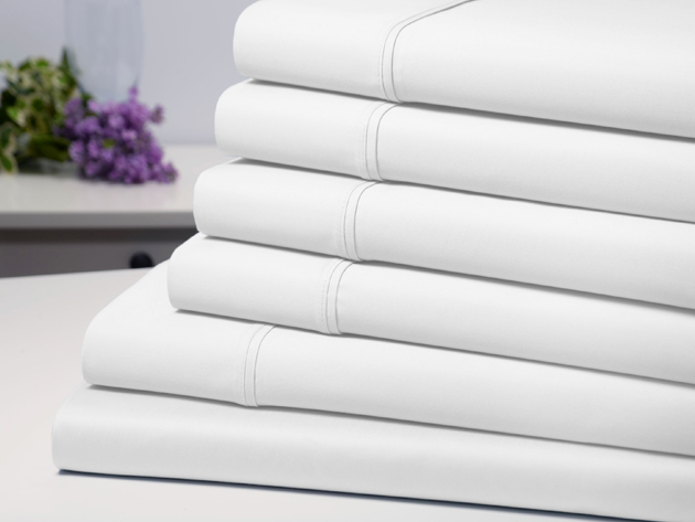 4-Piece Bamboo-Blend Comfort  Luxury Sheet Set (White/Twin)