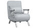 Costway Folding 5 Position Convertible Sleeper Bed Armchair Lounge w/ Pillow - Light Gray