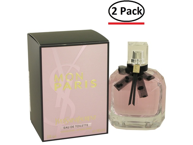 Mon Paris by Yves Saint Laurent Eau De Toilette Spray 3.4 oz for Women (Package of 2)