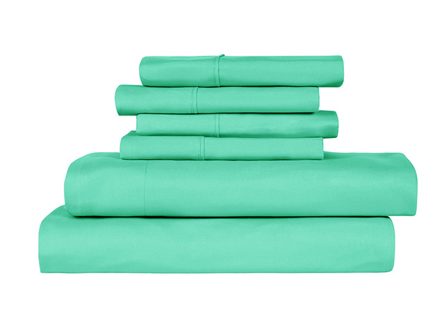 6-Piece Bamboo-Blend Comfort Luxury Sheet Set (Evergreen/King)