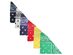 6 Paisley Polyester Dog & Cats Bandana Triangle Bibs  - Washable & One Size - Mix Colors