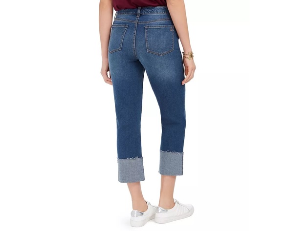 Style & Co High-Rise Crop Straight-Leg Jeans  Blue Size 4