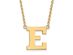 14k Yellow Gold Eastern Michigan U Large Initial E Pendant Necklace