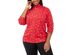 Karen ScottWomen's Plus Size Skiing Penguins Printed Mock-Neck Top Bright Red Size XX Large