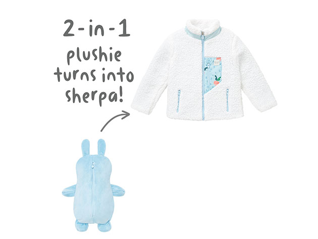 Cubcoats Benne the Bunny Sherpa Jacket for Kids (US Size 8)
