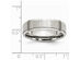 Mens Chisel 6mm Satin Stainless Steel Comfort Fit Wedding Band with Ridge - 13