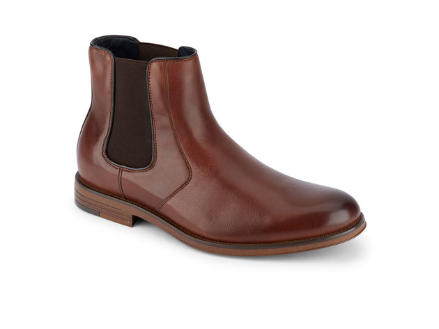 Dockers Mens Ashford Leather Dress Chelsea Boot - 13 M Whiskey