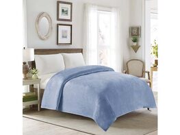 Classic Solid Fleece Blanket Chambray Twin