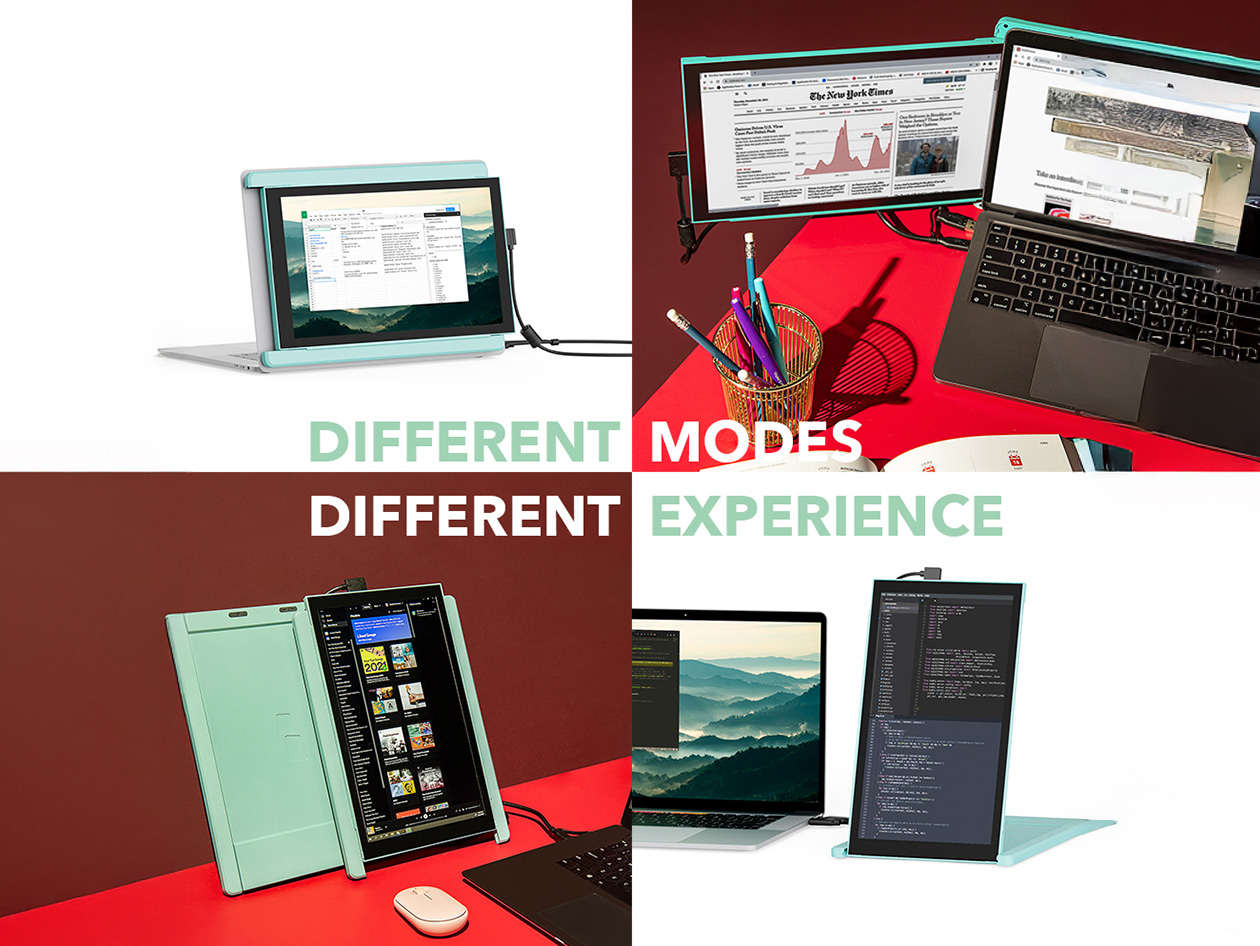 Mobile Pixels Duex Lite: Portable Dual-Screen Laptop Monitor (Green)