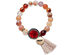 Inspired Life Beaded Tassel and Stone Message Bracelet by Danielle Nicole - Red