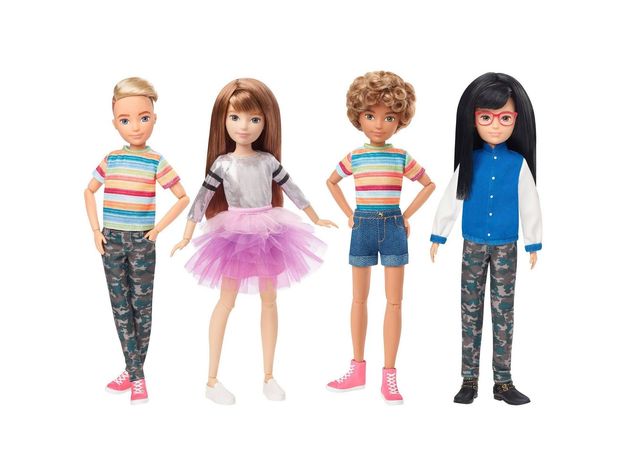 Creatable World Everyday Style Clothes and Accessory Varsity And Tutu Fashion, 3 Pack