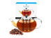 Joliette 1250ml Glass Teapot with Fresno Glass Double Wall Cups